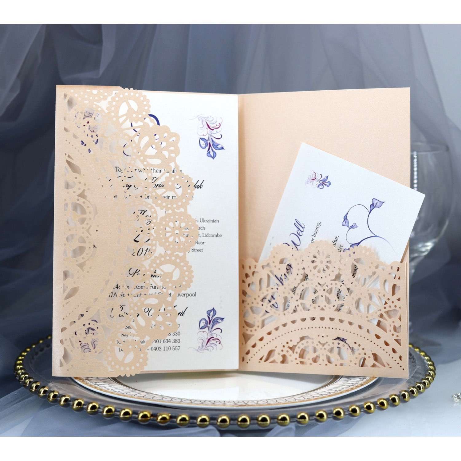 Slap-up Marriage Invitation Card Business Invitation Laser Wedding Cards